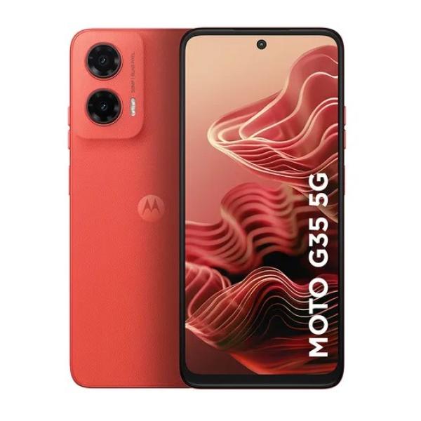 Smartphone Moto G35 5g 256gb - Coral - Cuero vegano